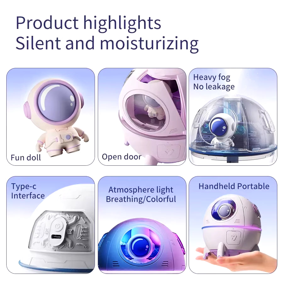 Space Capsule Air Humidifier & USB Diffuser