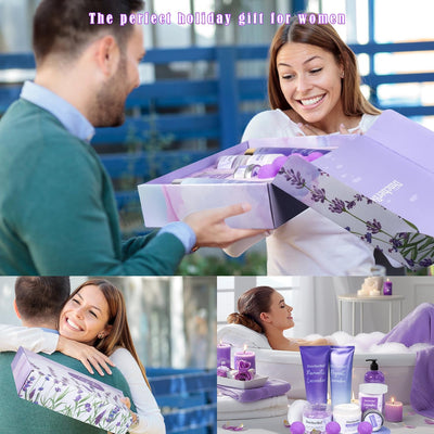 Luxury Lavender Spa Gift Basket for Women