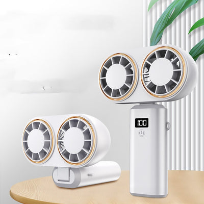 5-Speed Foldable Neck Fan with LED Display