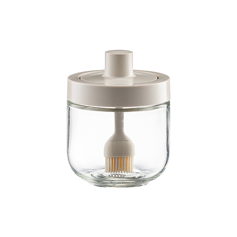 Kitchen Glass Seasoning Jar: lid and spoon included