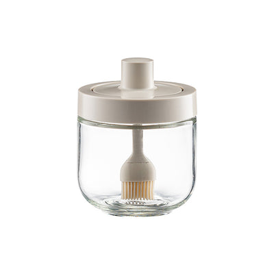 Kitchen Glass Seasoning Jar: lid and spoon included