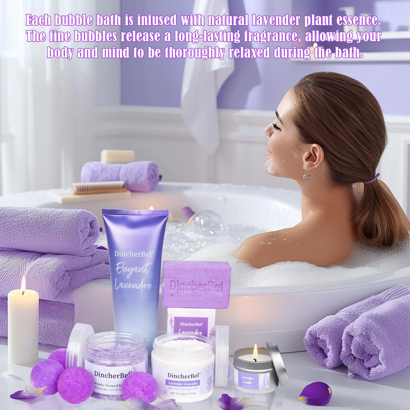 Luxury Lavender Spa Gift Basket for Women
