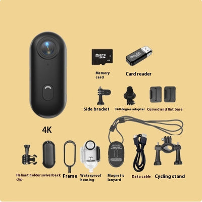 4K Waterproof Helmet Mounted Action Camera for Motovlogging and Cycling