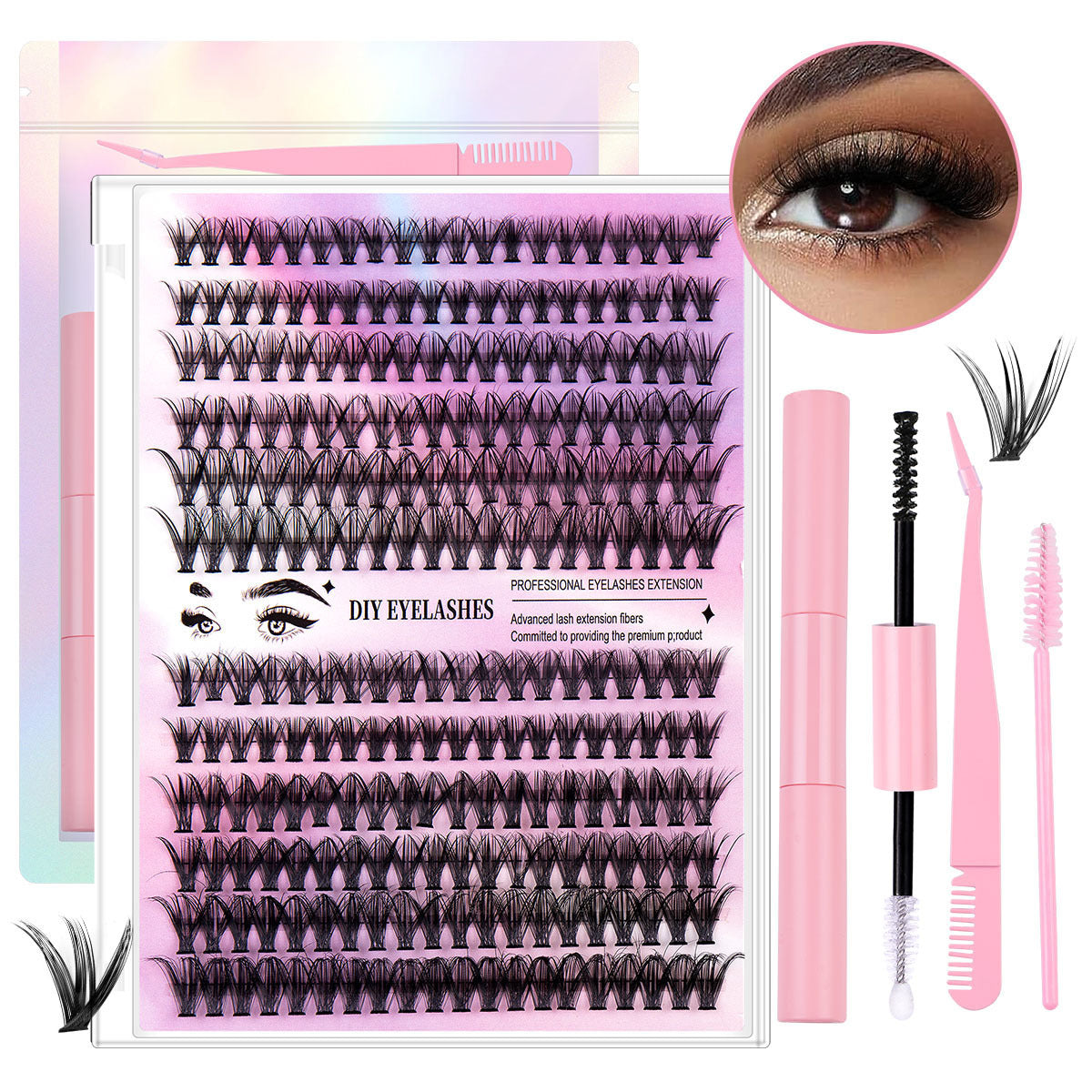 DIY Cluster Lash Extensions Set