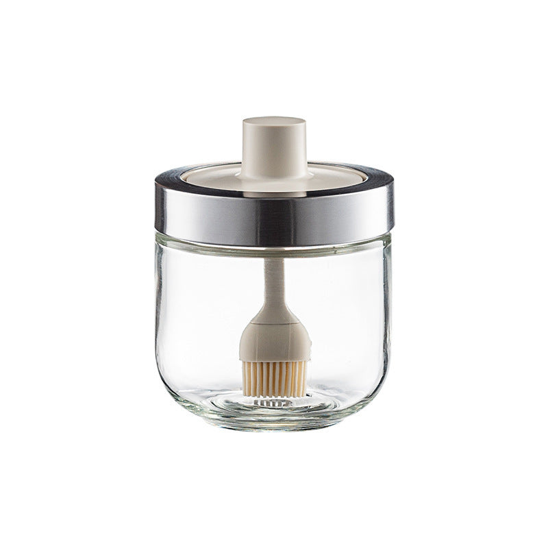 Kitchen Glass Seasoning Jar: lid and spoon included